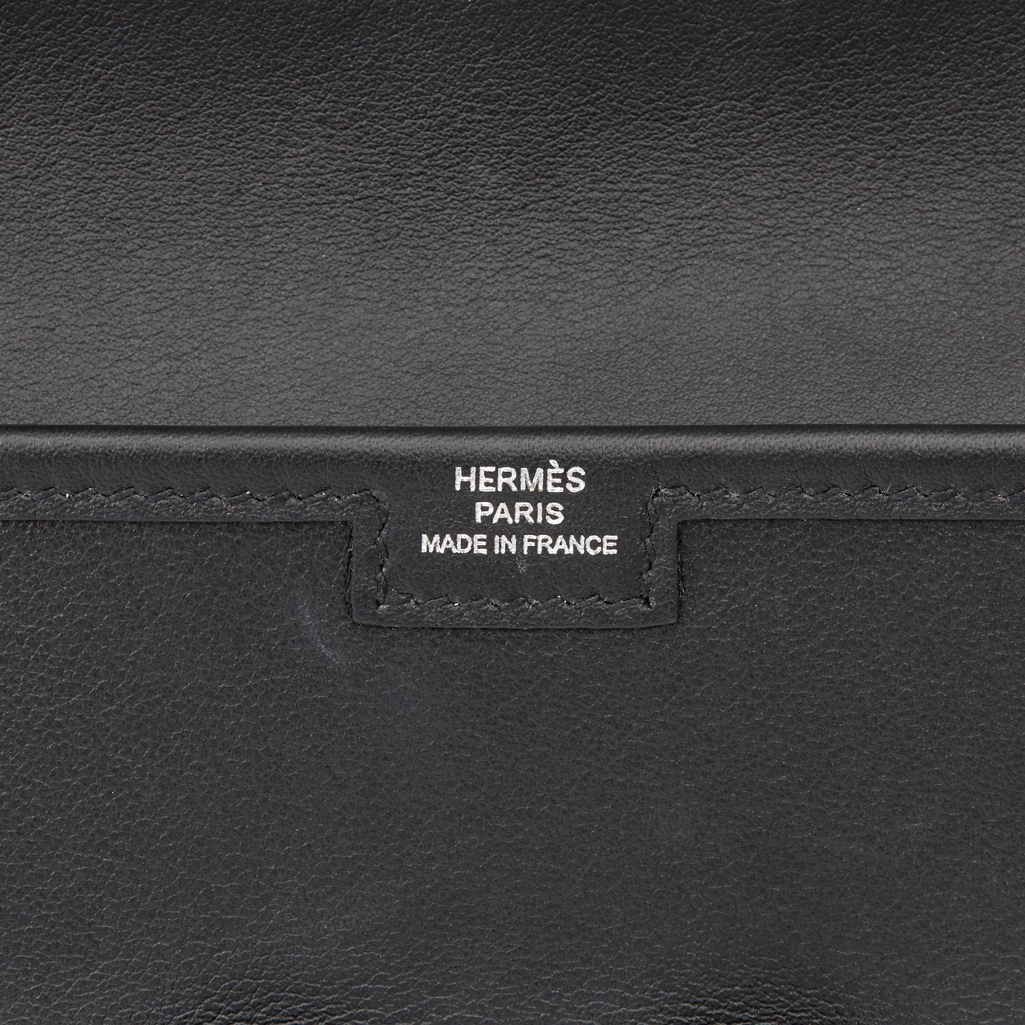 Hermès Black Quilted Swift Leather Jige Elan 29  4