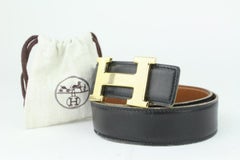 Hermès Black Rare Limited Edition 32mm Calandre H Logo Kit 8hj1110 Belt