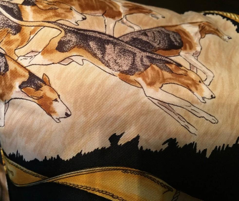 Hermes Black Red Gold Dog Home Decorative Couch Chair Throw Pillow For