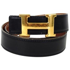 Hermès Black Reversible 32mm H Logo Kit 869155 Belt