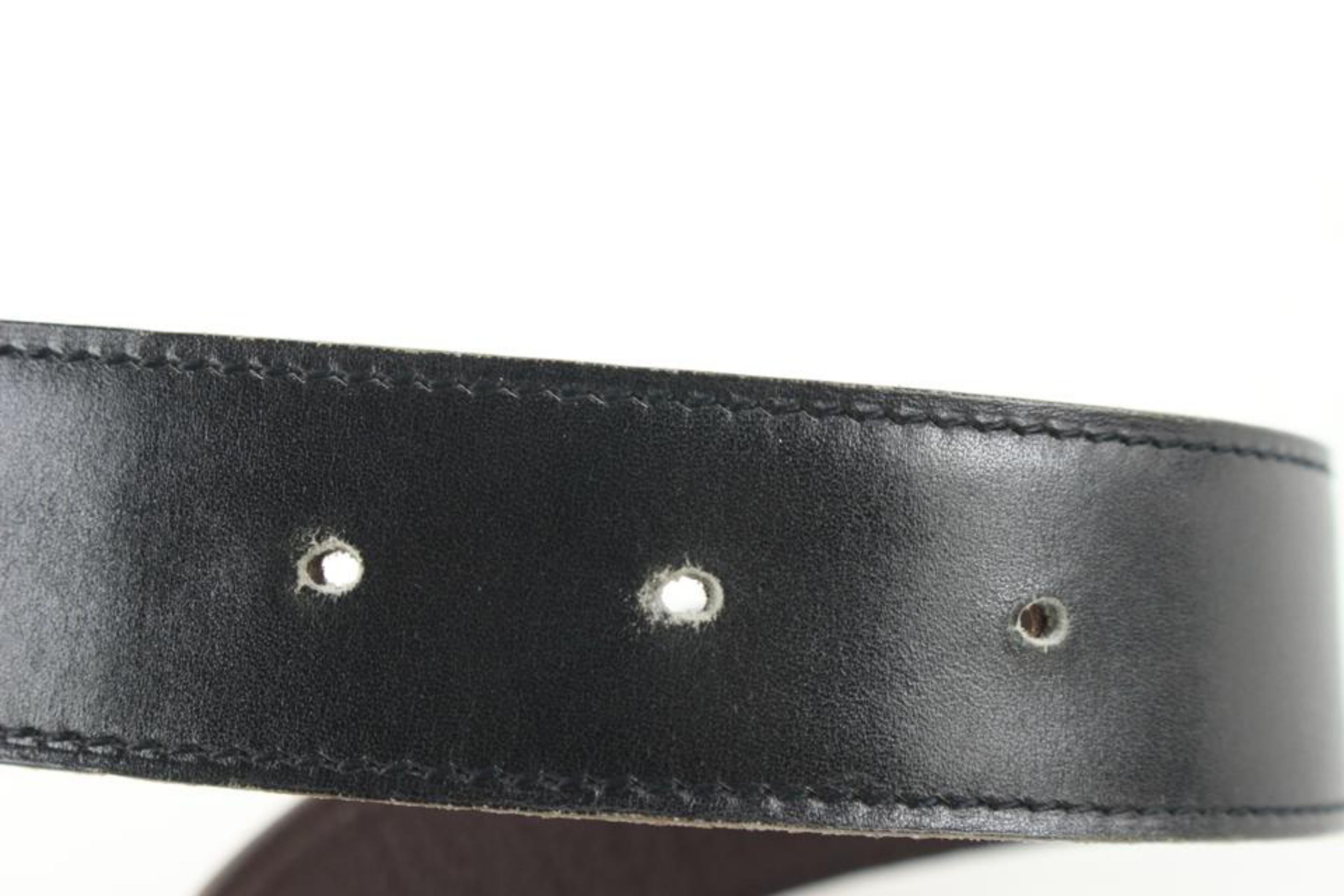 Gray Hermès Black Reversible H Logo Belt Kit Silver 57h816s For Sale