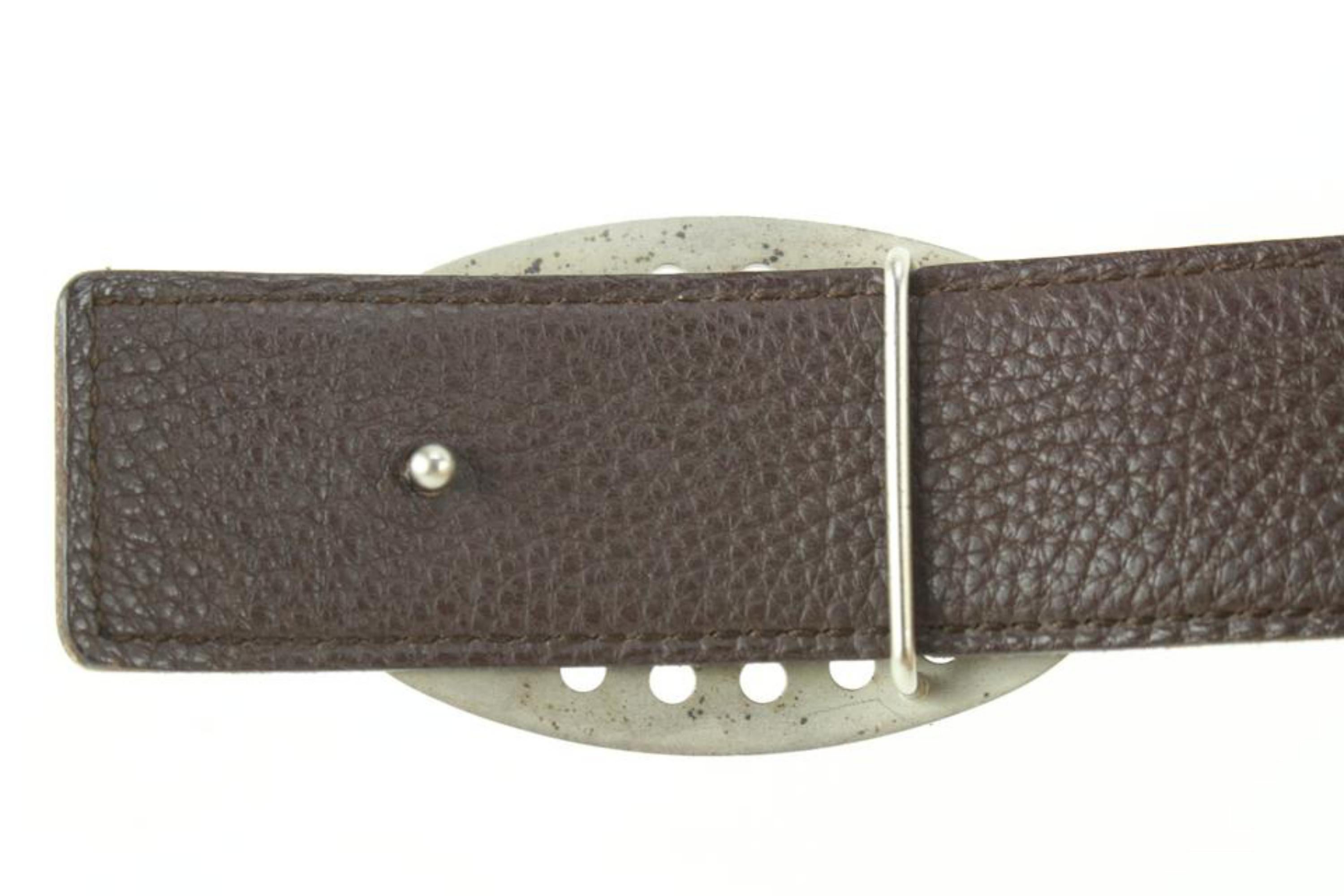 Hermès Black Reversible H Logo Belt Kit Silver 57h816s In Fair Condition For Sale In Dix hills, NY