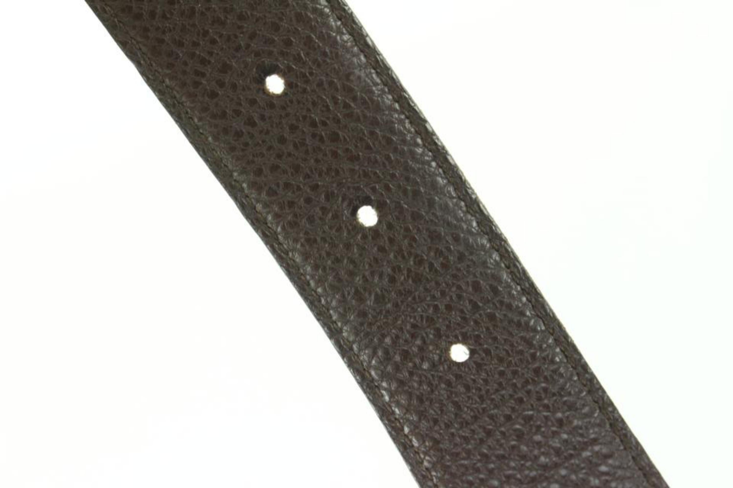 Hermès Black Reversible H Logo Belt Kit Silver 57h816s For Sale 2