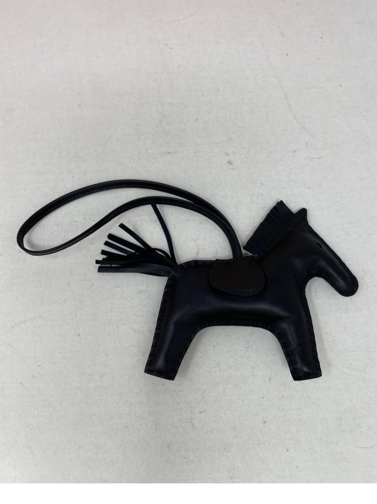Hermes Black Rodeo Charm  For Sale 6