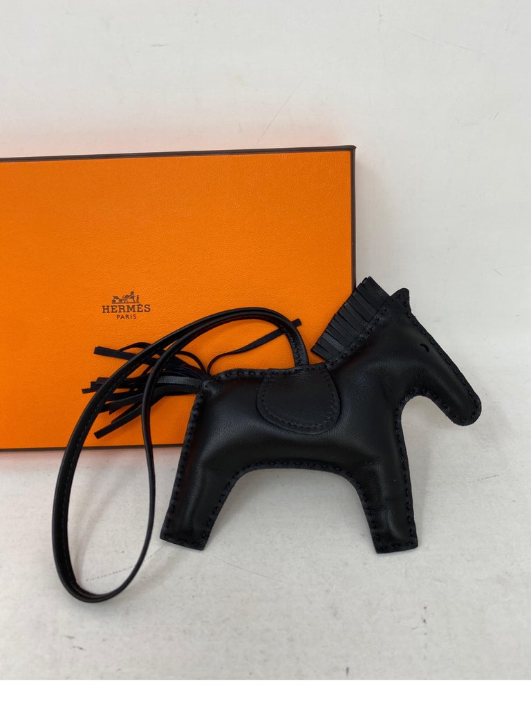 Hermes Black Rodeo Purse Charm. All black leather horse. Mini size horse charm. Brand new. Limited edition and rare. Guaranteed authentic. 