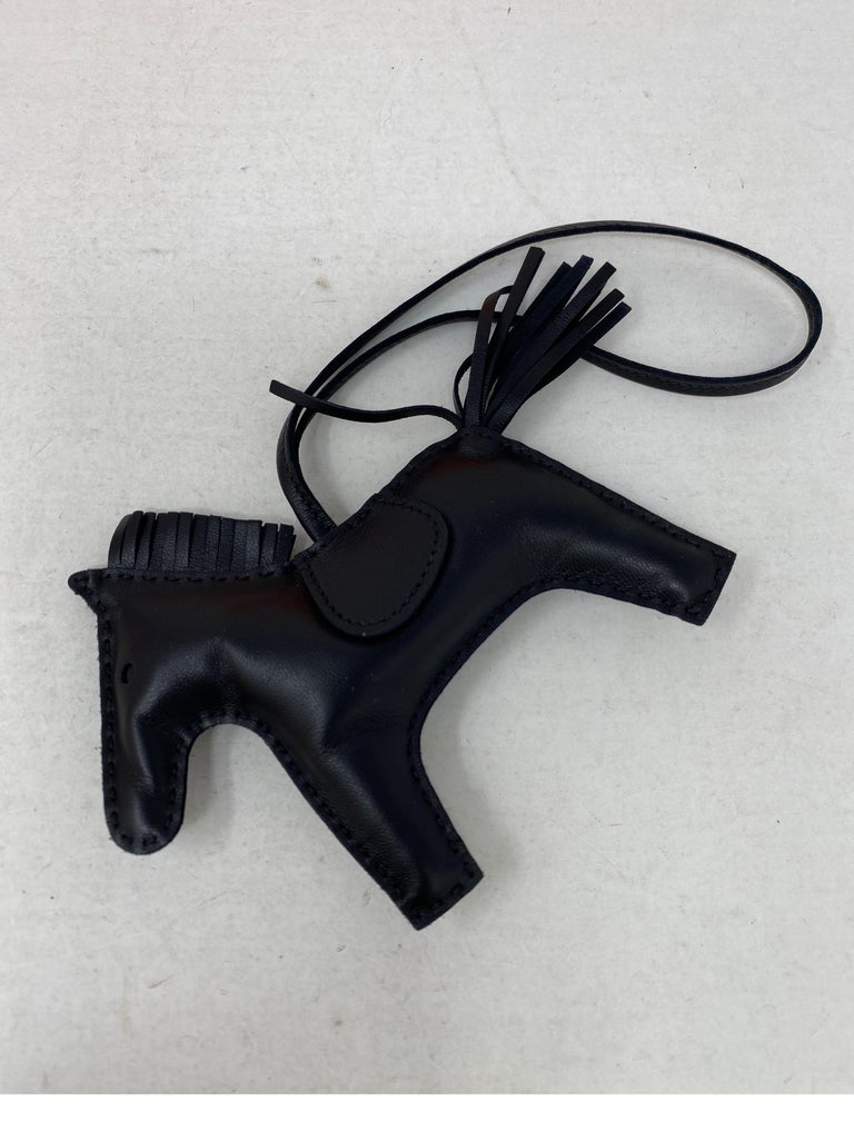 Hermes Black Rodeo Charm  For Sale 1