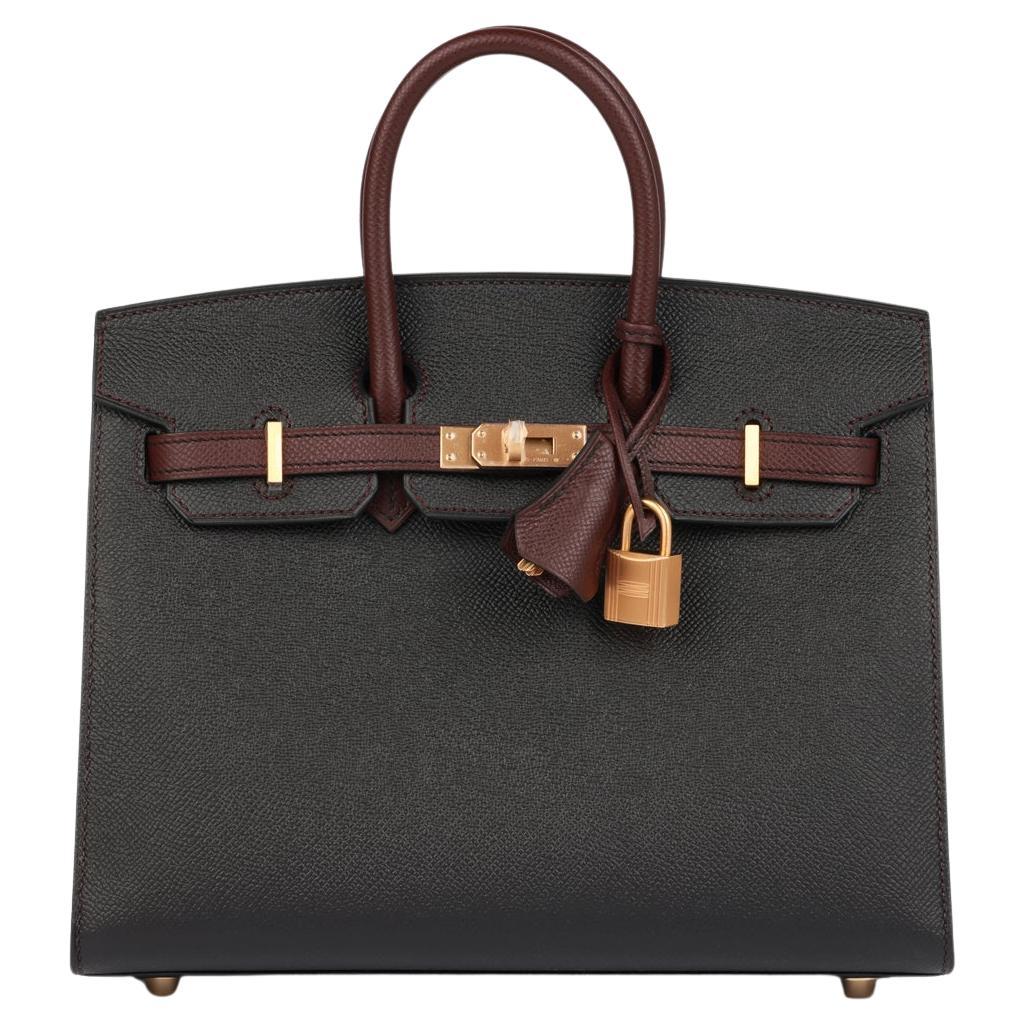 Hermès Black & Rouge H Epsom Leather H. H. Ordine Speciale Birkin 25cm Sellier