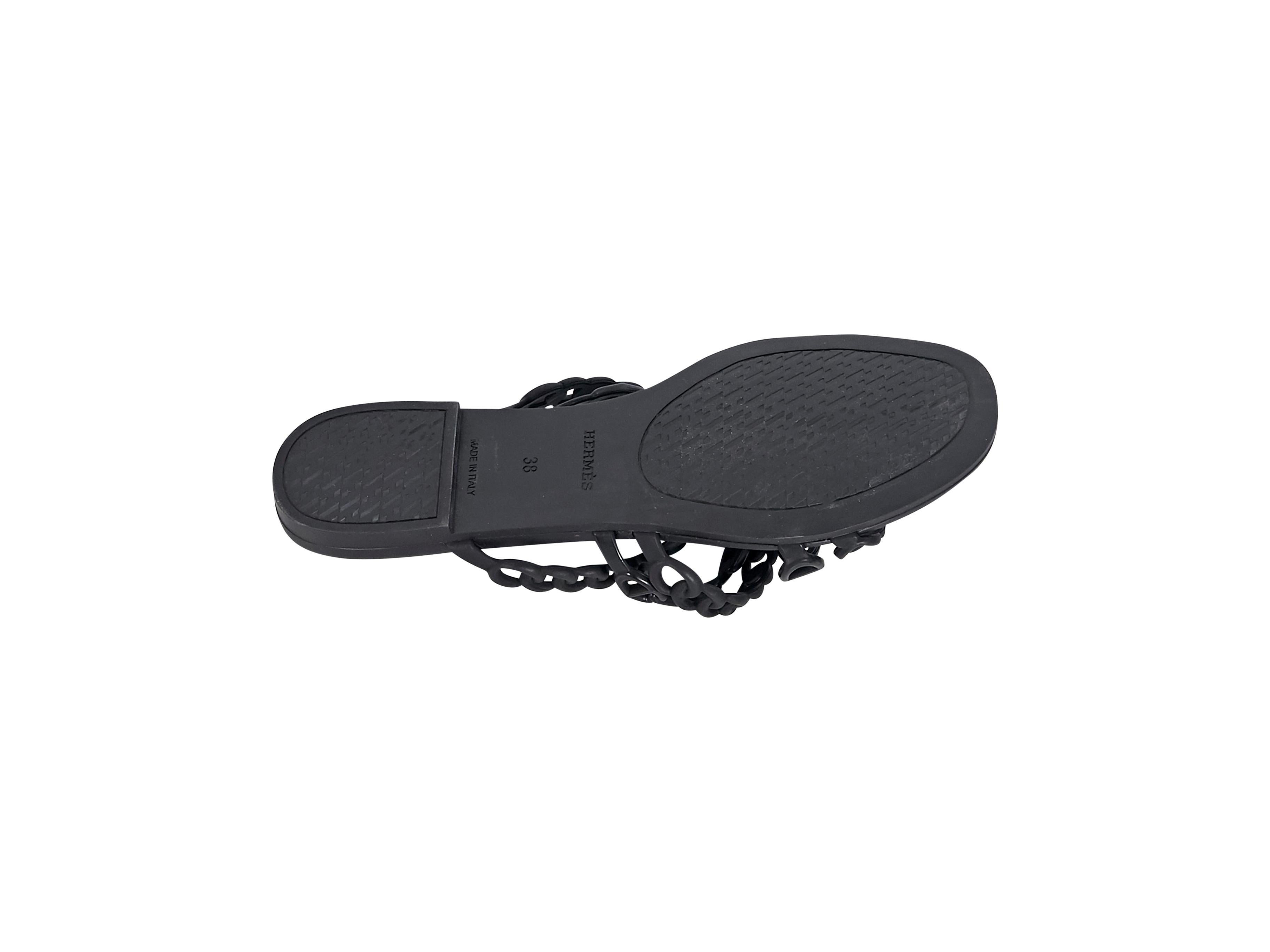 hermes rubber chain sandals
