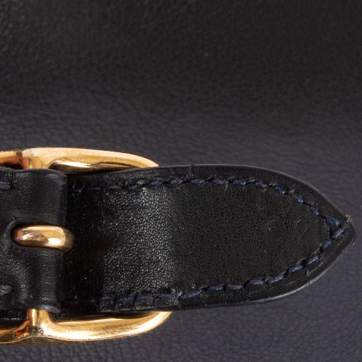 HERMES black Savory leather & Lizard & Grise Ostrich SUMAC Shoulder Bag For Sale 4