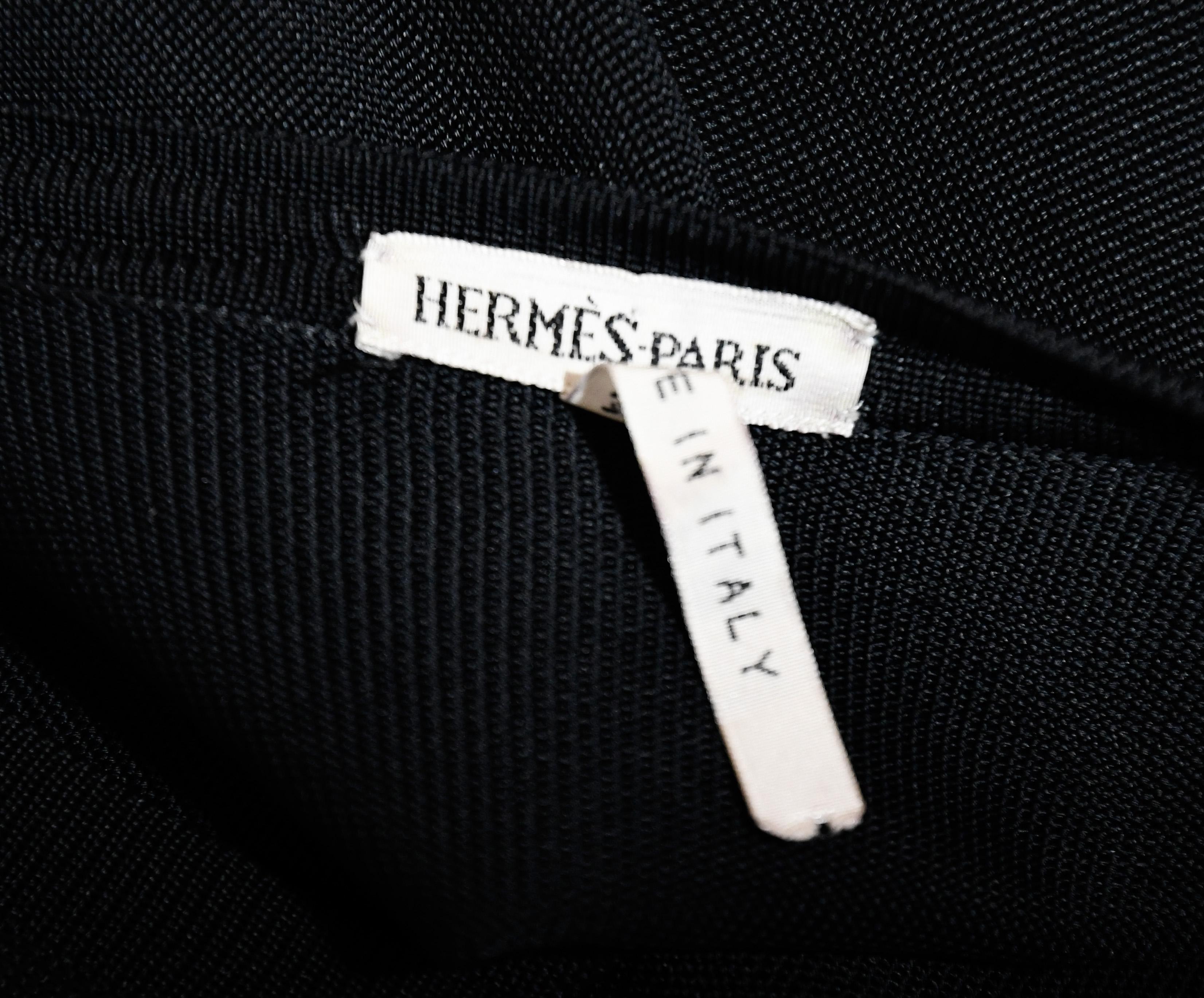 Women's Hermes Black Semi Sheer Sleeveless Top  For Sale