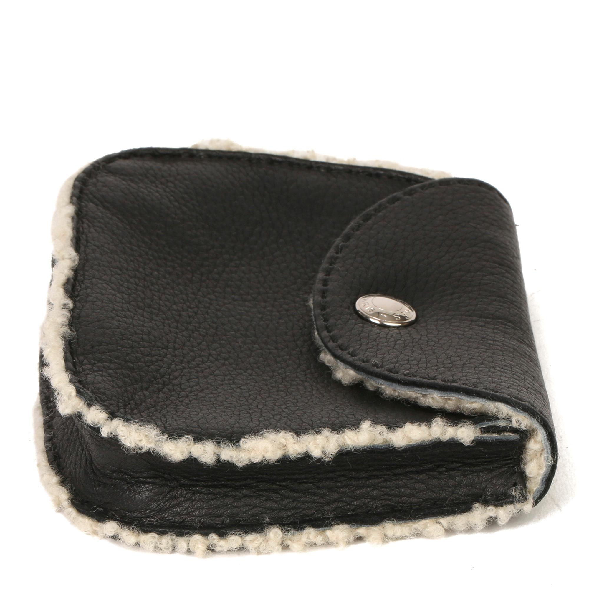 Marsupio con cintura in shearling nero di Hermès in vendita 3