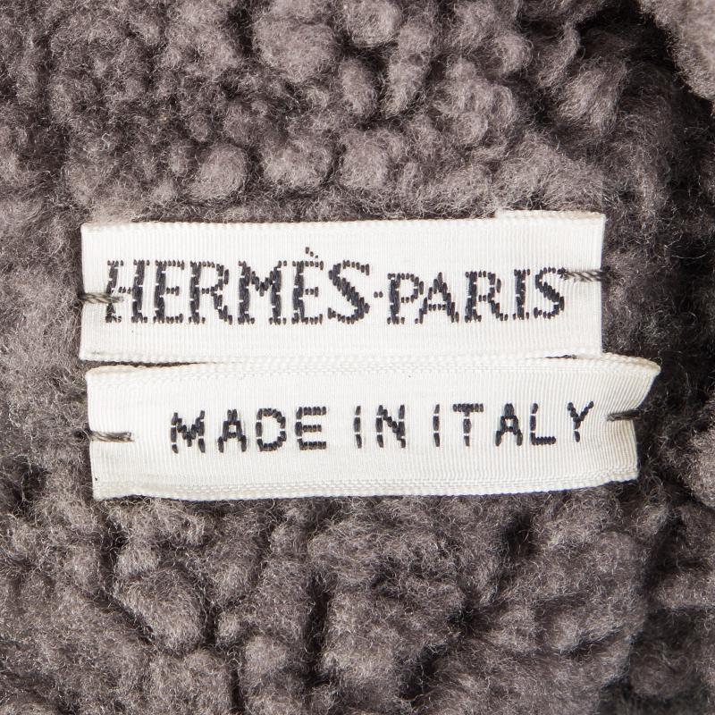 Black HERMES black SHEARLING LINED DAKOTA Knee High Flat Boots Shoes 37 For Sale
