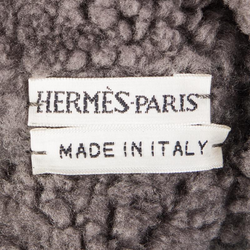 HERMÈS Bottes noires à semelles plates hauteur genou SHEARLING LINED DAKOTA 37 Pour femmes en vente