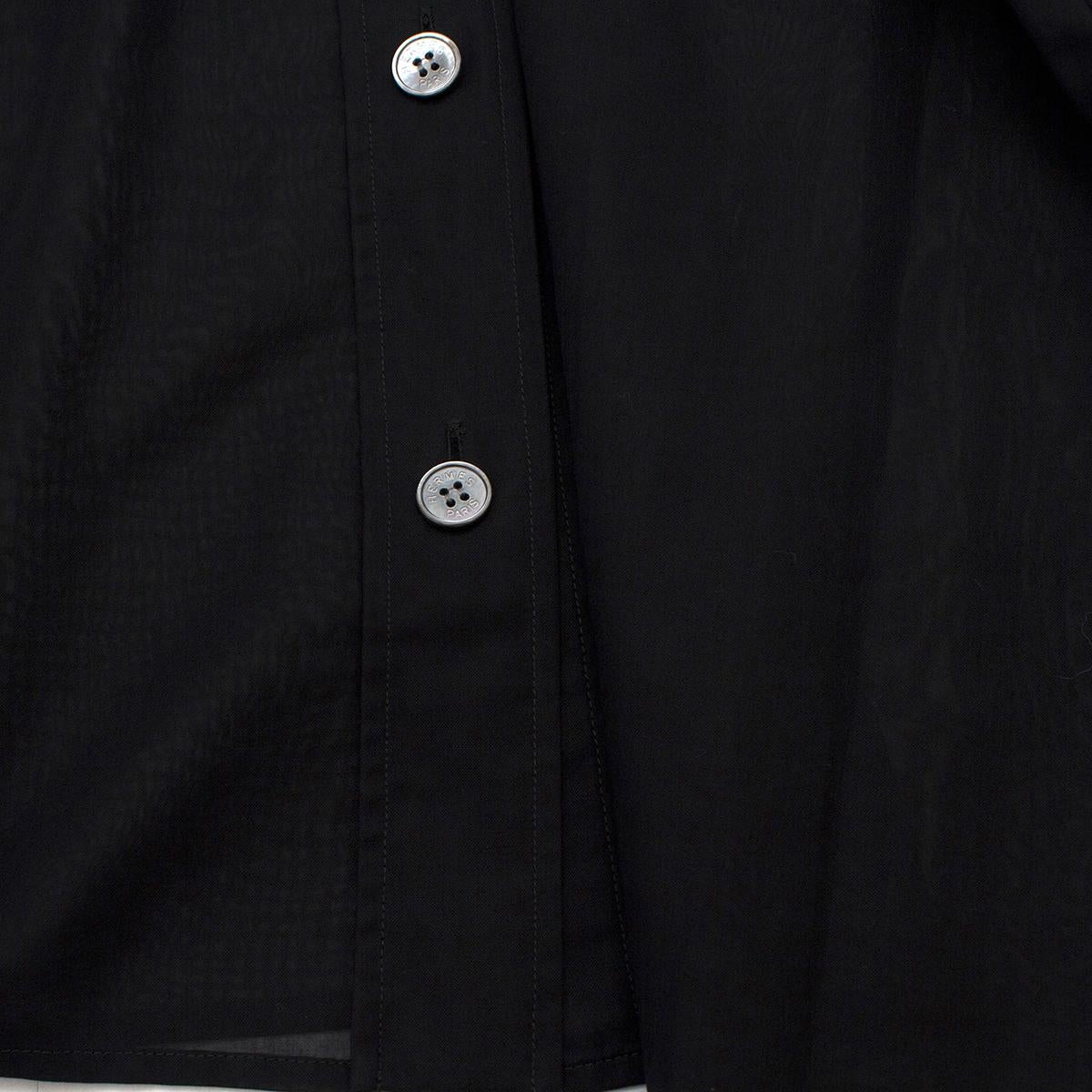 Hermes Black Sheer Classic Shirt	42 (FR) 2
