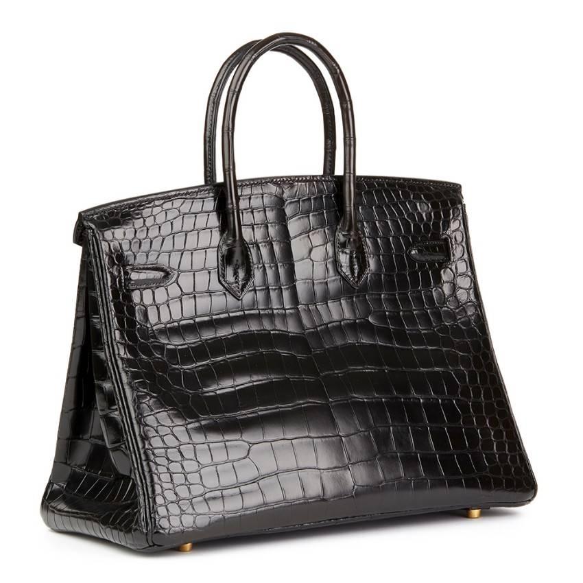 hermes black crocodile birkin bag