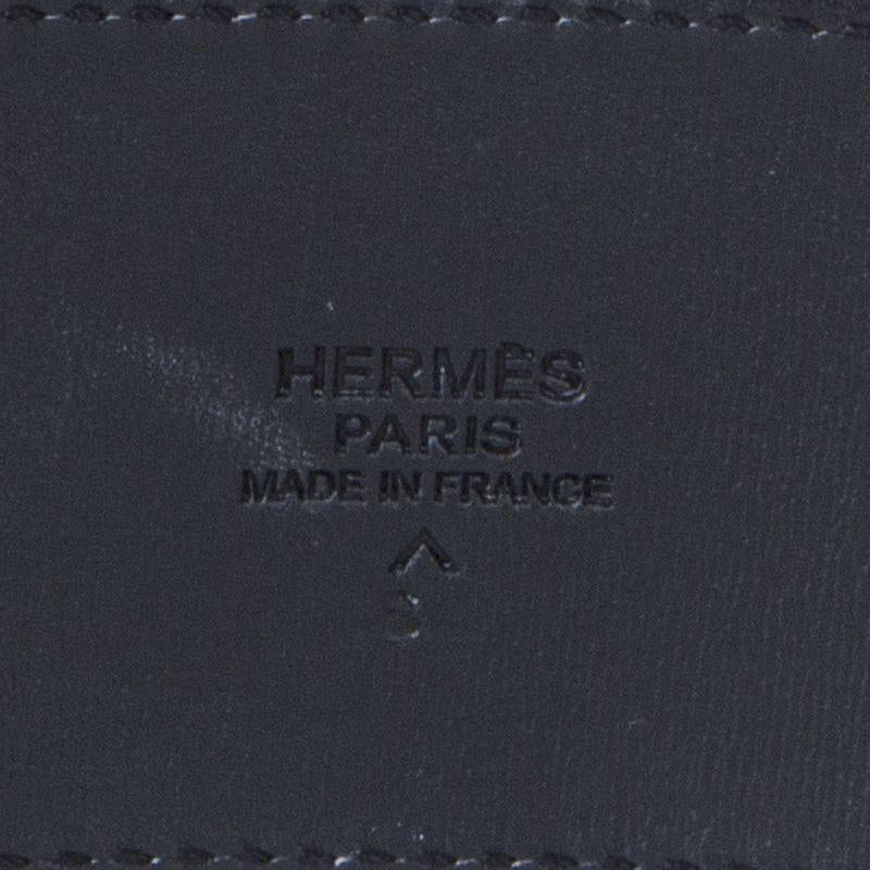 HERMES noir CROCODILE brillant et COLLIER DE CHIEN or Ceinture 85 2
