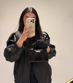 Hermès Black Shiny Mississippiensis Alligator Leather Kelly 20cm II Sellier