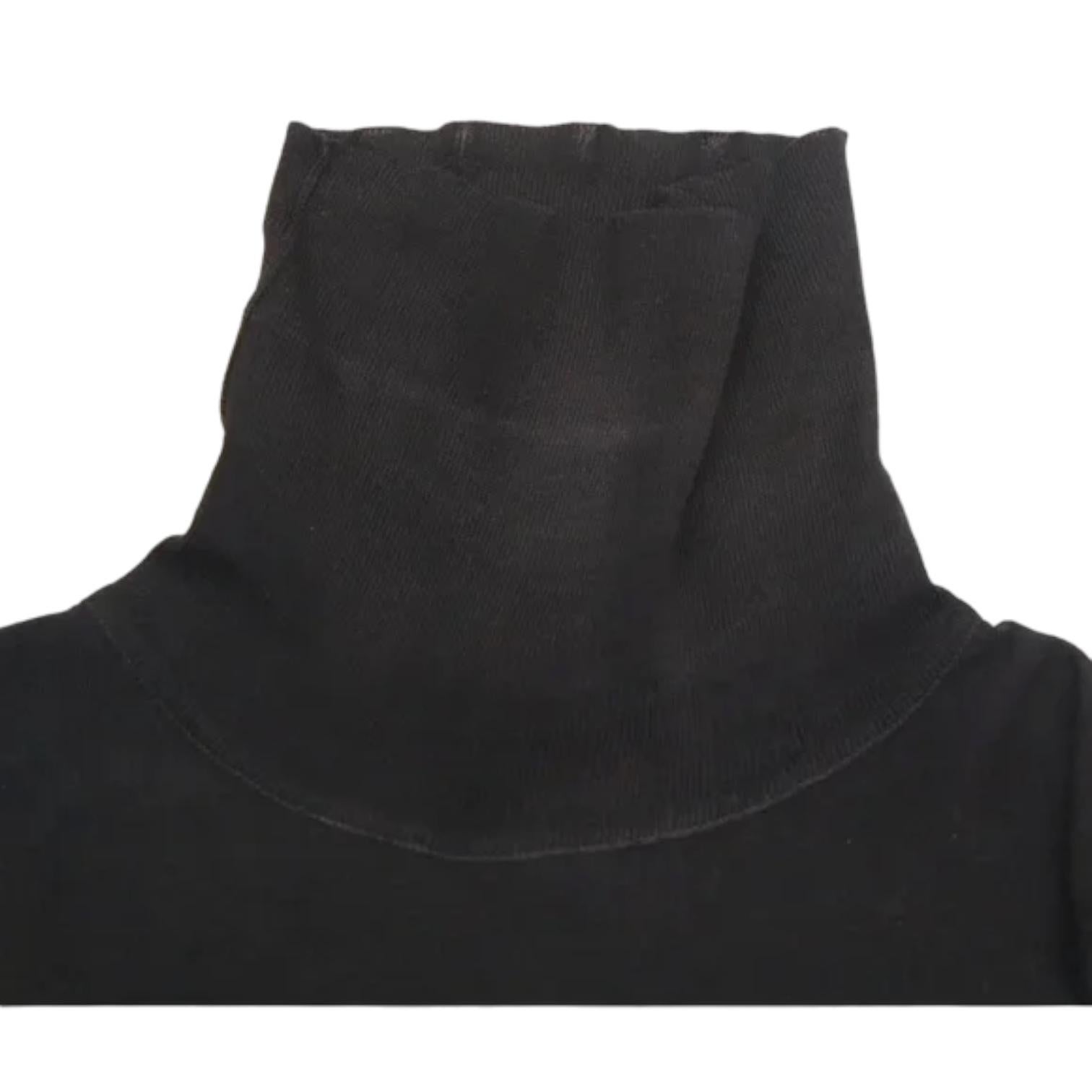 HERMES Black Silk Knit Sweater Top Sleeveless Turtleneck Sz M Vintage 5