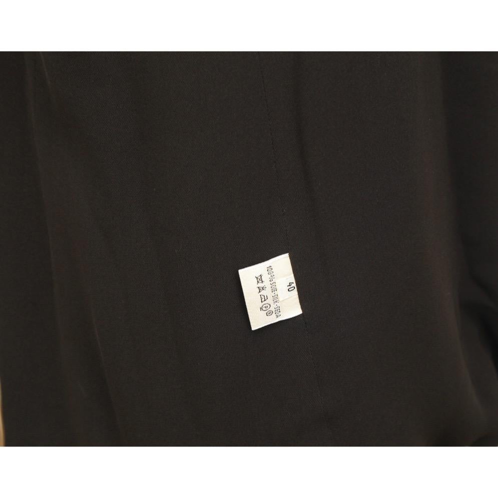 HERMES Black SILK Shirt Blouse Top Sleeveless Faux Wrap Slip On 40 NWT VINTAGE 3