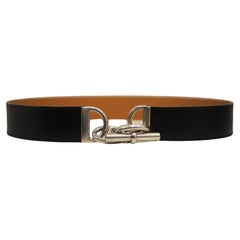 Hermès black silver belt