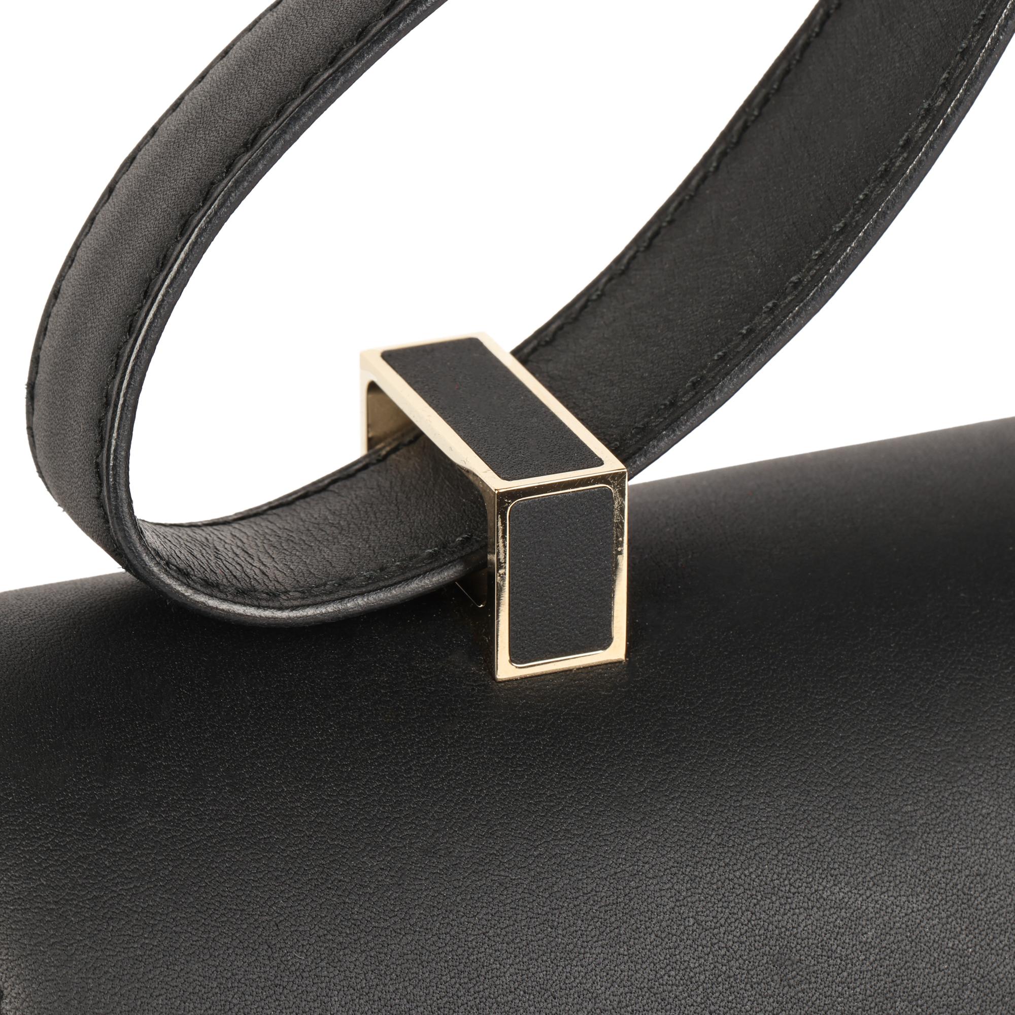 Herm�ès Black Sombrero Leather Constance Cartable 2