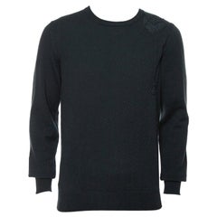 Hermes Black Spider Embroidered Cashmere Sweater L