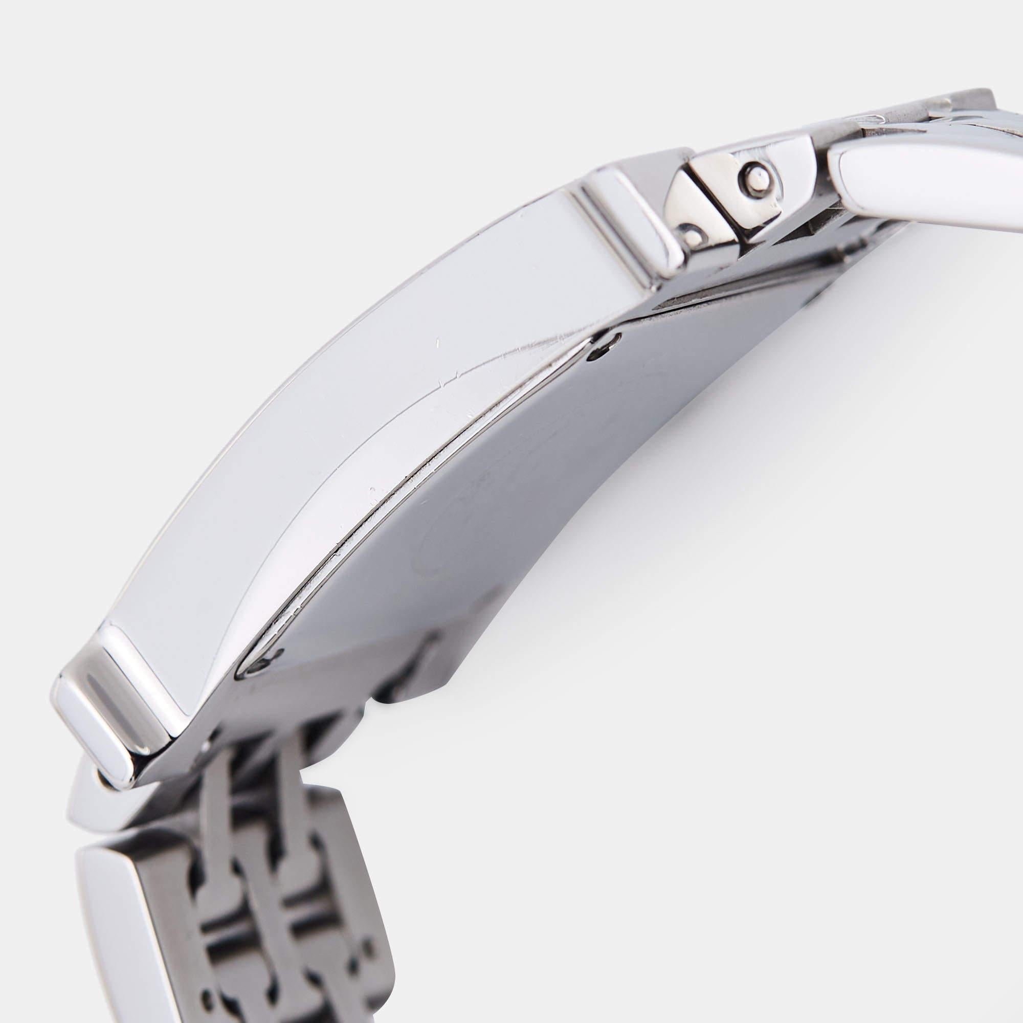Hermes Black Stainless Steel Heure H HH1.210 Women's Wristwatch 21 mm In Good Condition In Dubai, Al Qouz 2