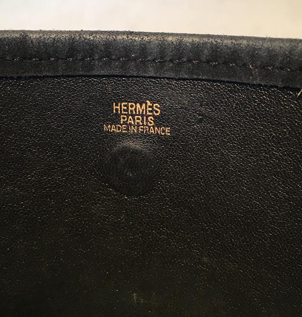 Hermes Black Suede Evelyne TPM Mini Shoulder Bag  5