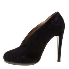 Hermes Schwarze Wildleder-Pumps aus Florida Größe 37,5