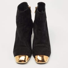 Lindsey-Stiefeletten aus schwarzem Wildleder von Hermès, Größe 39