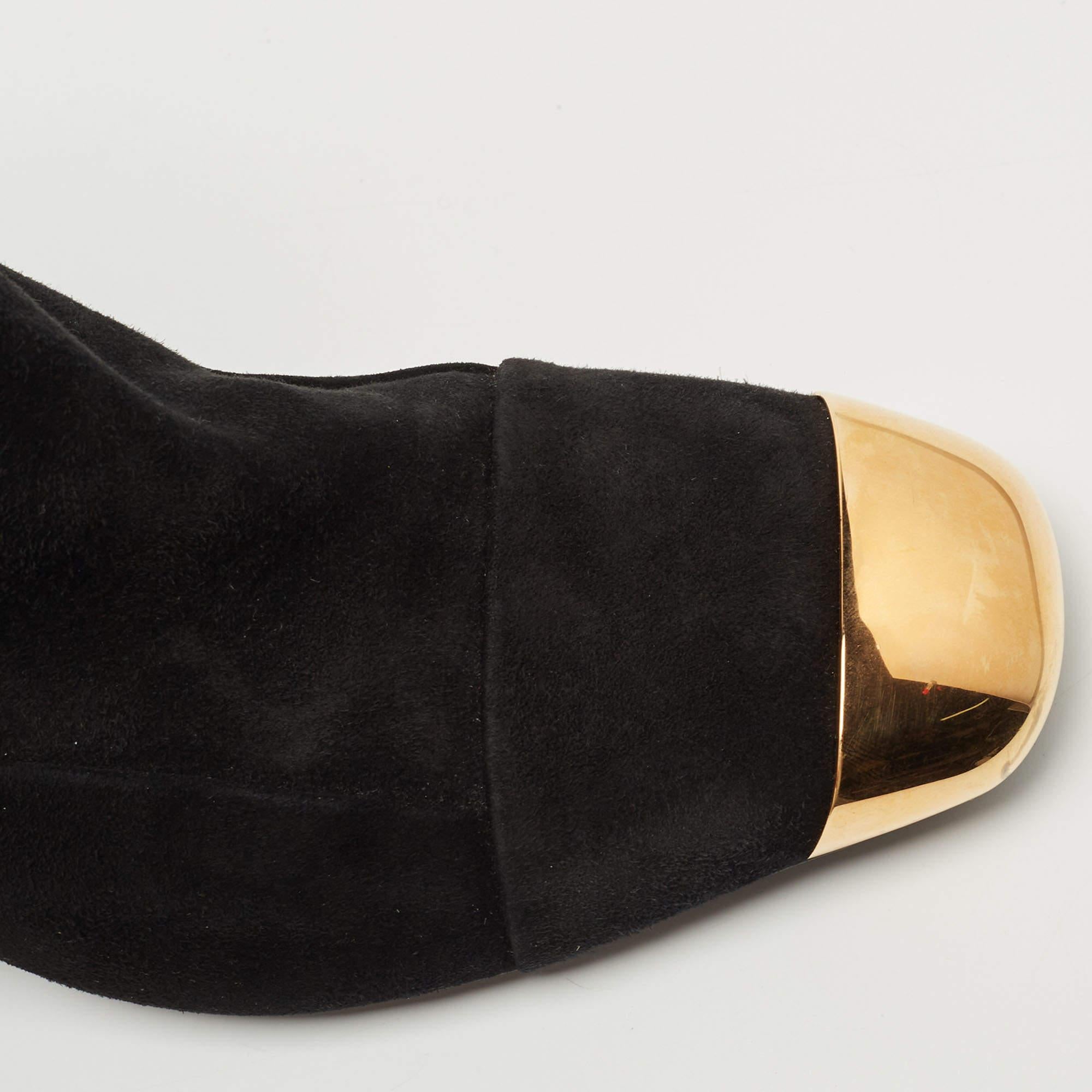 Hermès - Bottines Lindsey en daim noir, taille 39 2