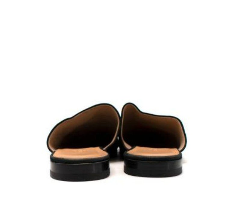Hermes Black Suede Slippers For Sale 1