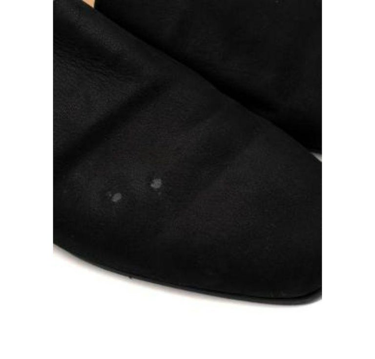 Hermes Black Suede Slippers For Sale 3
