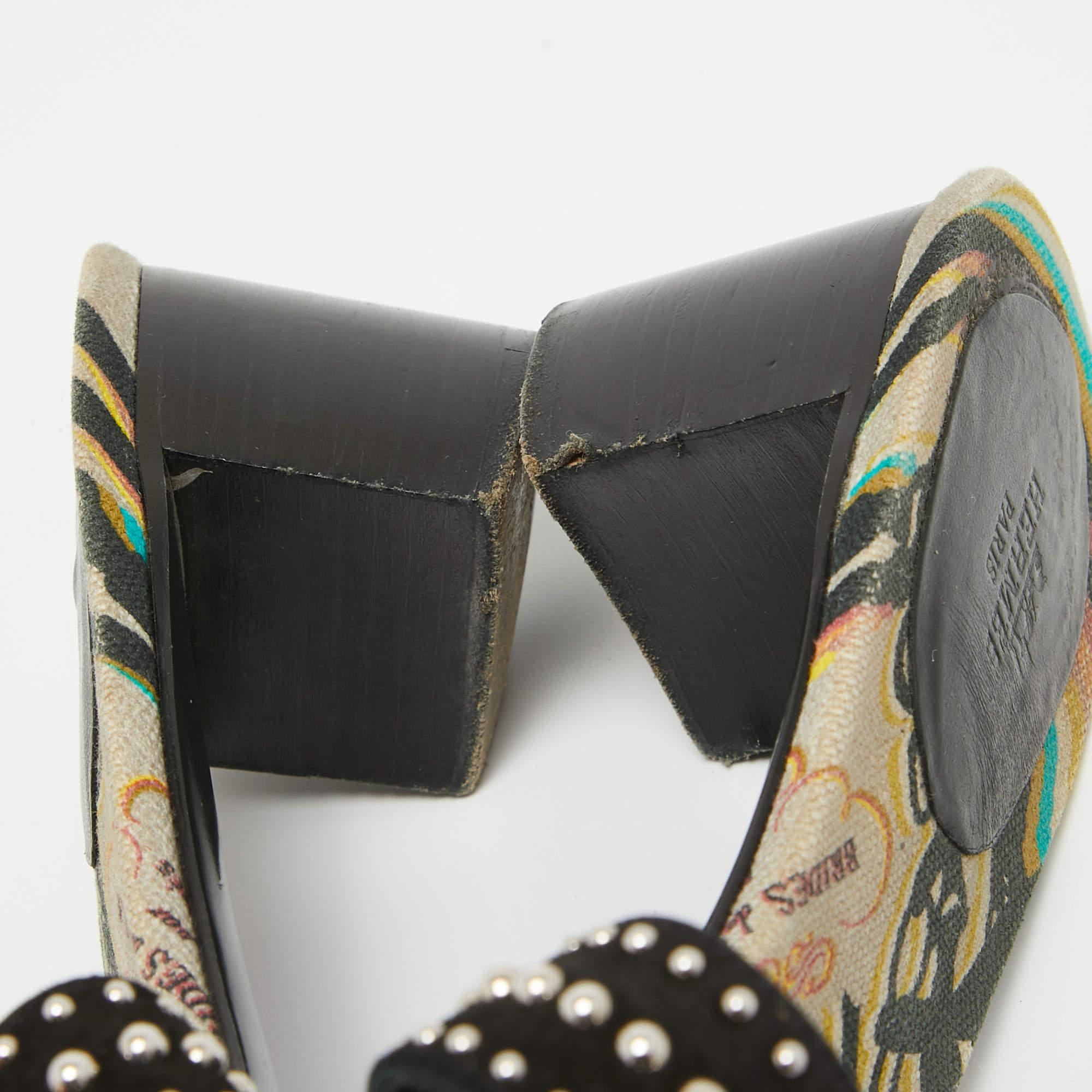 Hermes Black Suede Studded Oasis Slide Sandals Size 40 3