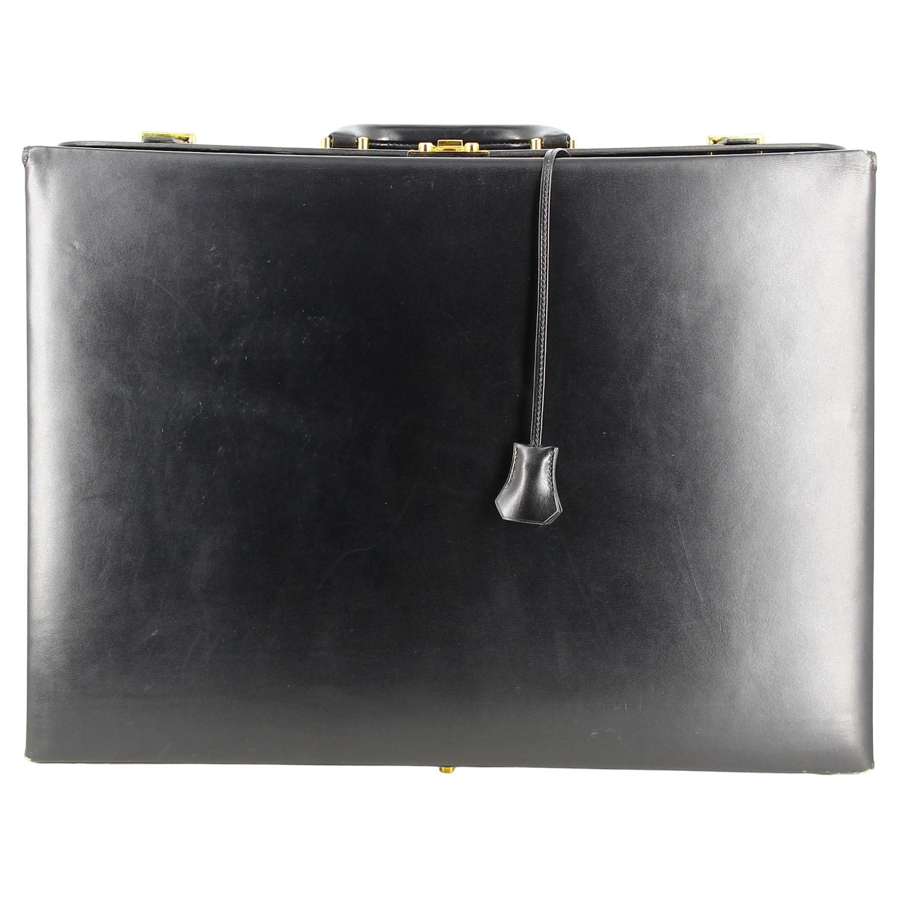 Hermès Rare Men's Leather Toiletry Traveling Briefcase For Sale at