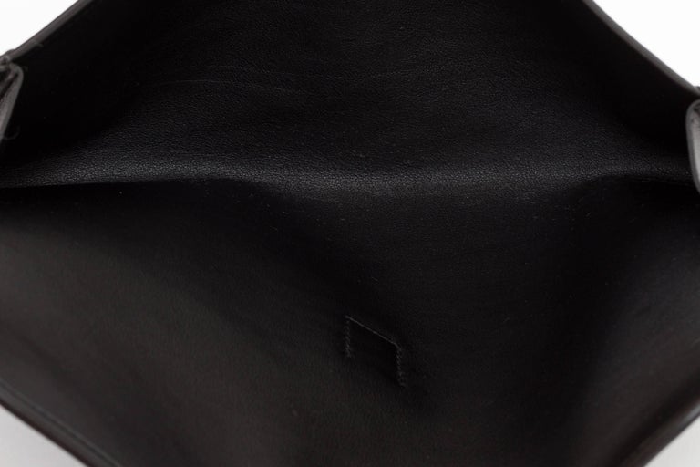 Hermès Black Swift Jige Clutch New in Box For Sale 3
