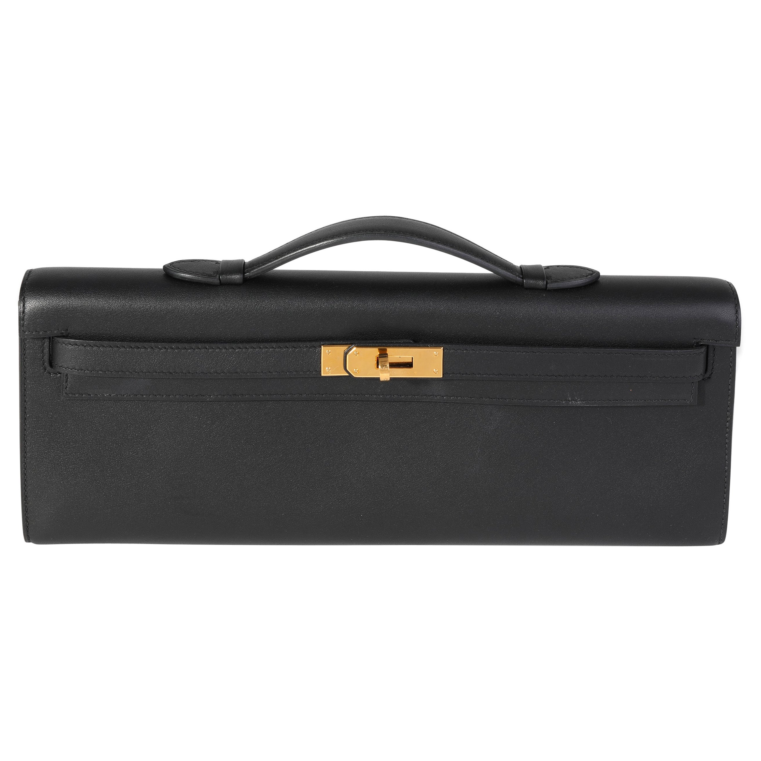 Hermès Black Swift Kelly Cut GHW
