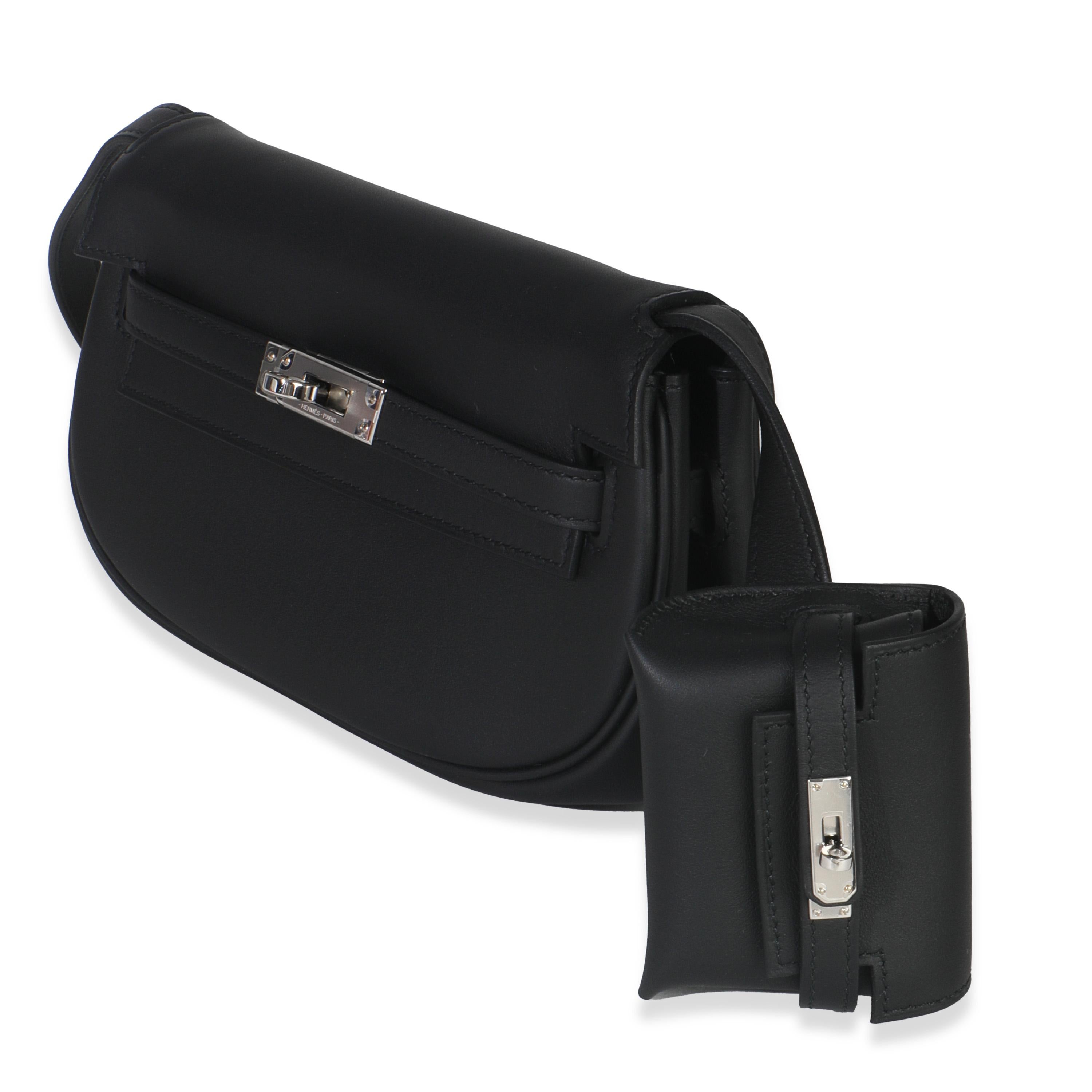 Hermès Black Swift Kelly Moove PHW (Schwarz) im Angebot