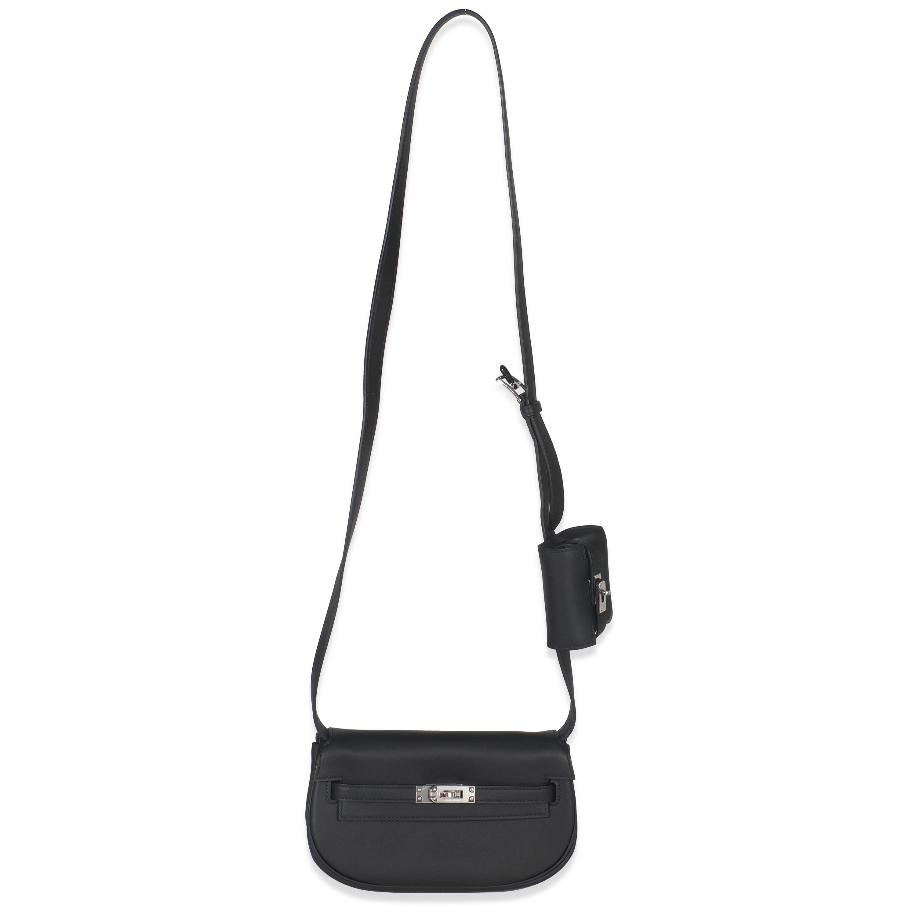 Hermès Black Swift Kelly Moove PHW im Angebot 1