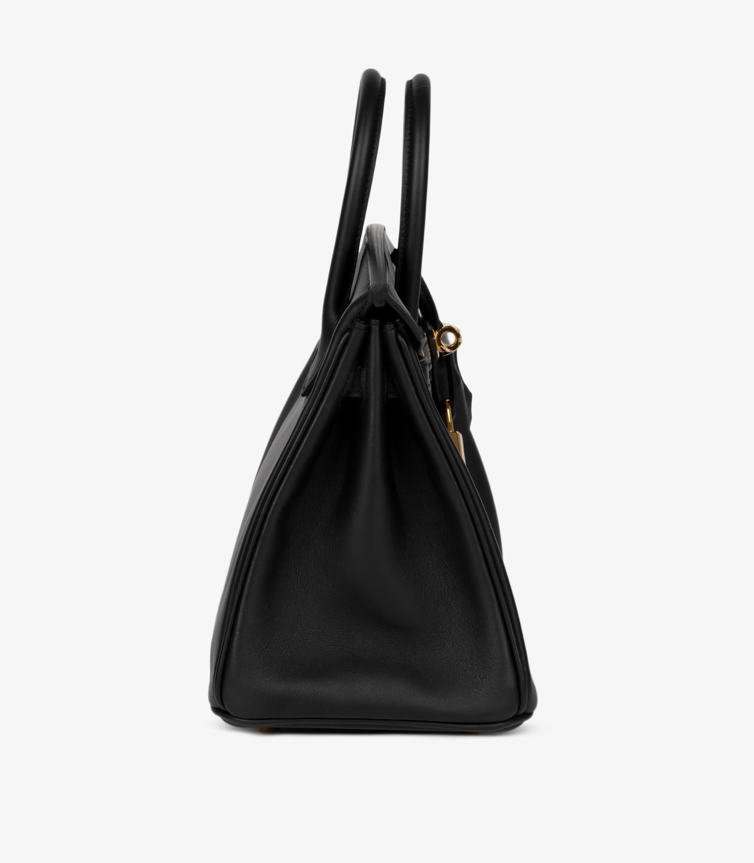 Hermès Birkin en cuir Swift noir 25cm en vente 2
