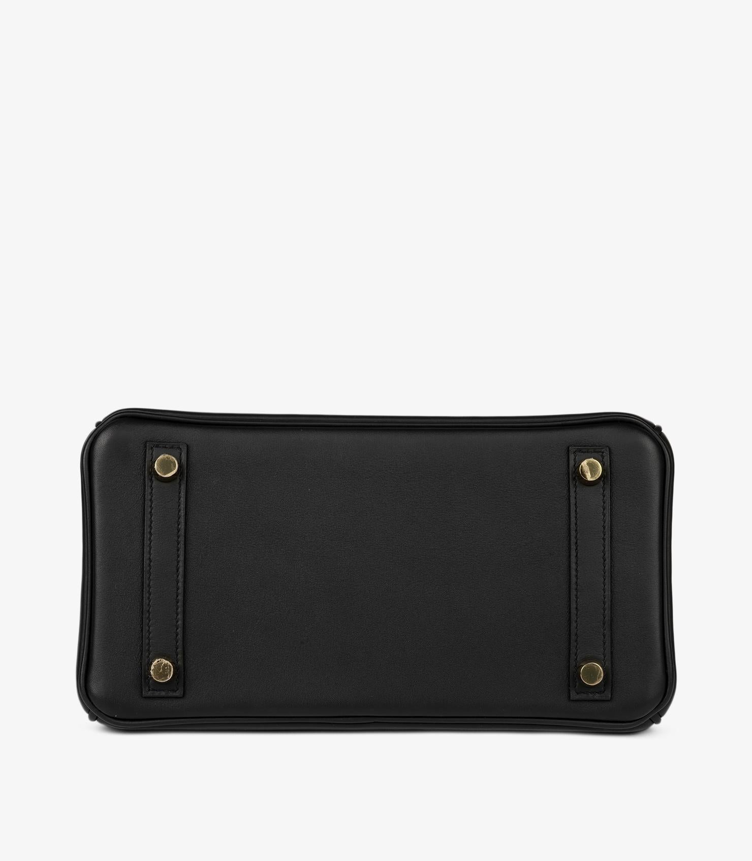 Hermès Black Swift Leather Birkin 25cm For Sale 4