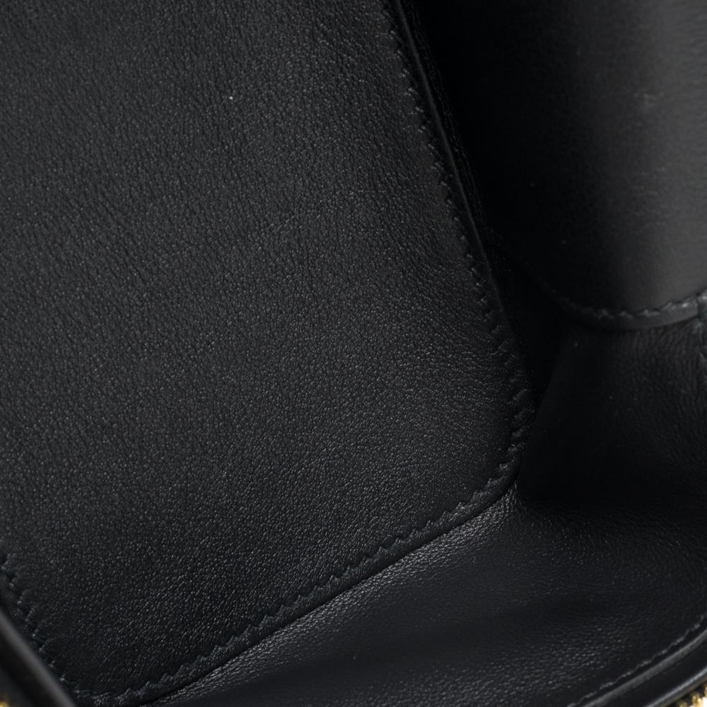 Hermès Black Swift Leather Gold Finished Bolide Secret Bag 3
