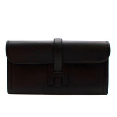 Hermes Black Swift Leather Jige Elan 29 Clutch