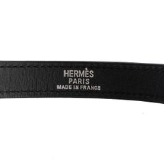 HERMES Pulsera envolvente KELLY DOUBLE TOUR de piel Swift negra
