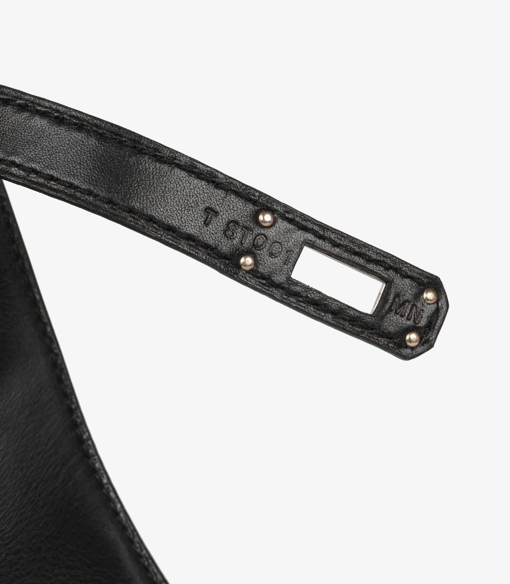 Hermès Black Swift Leather Kelly Pochette 6