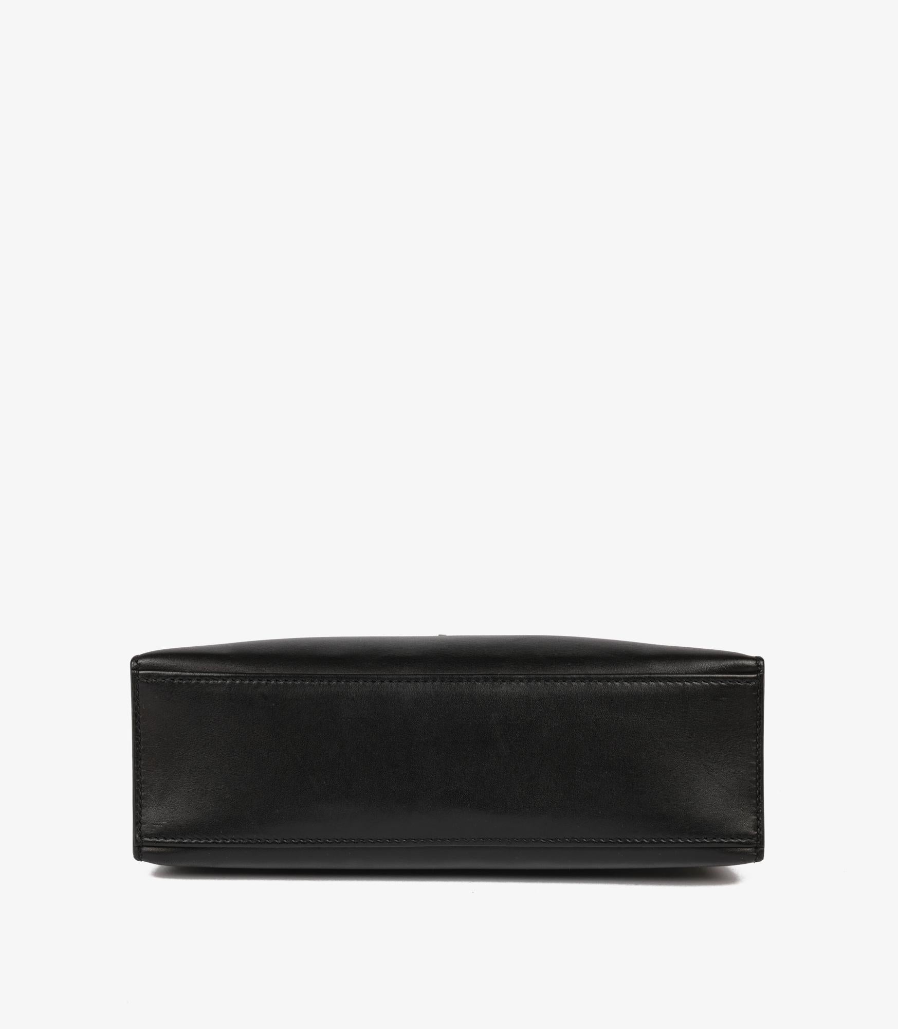 Hermès Black Swift Leather Kelly Pochette 3