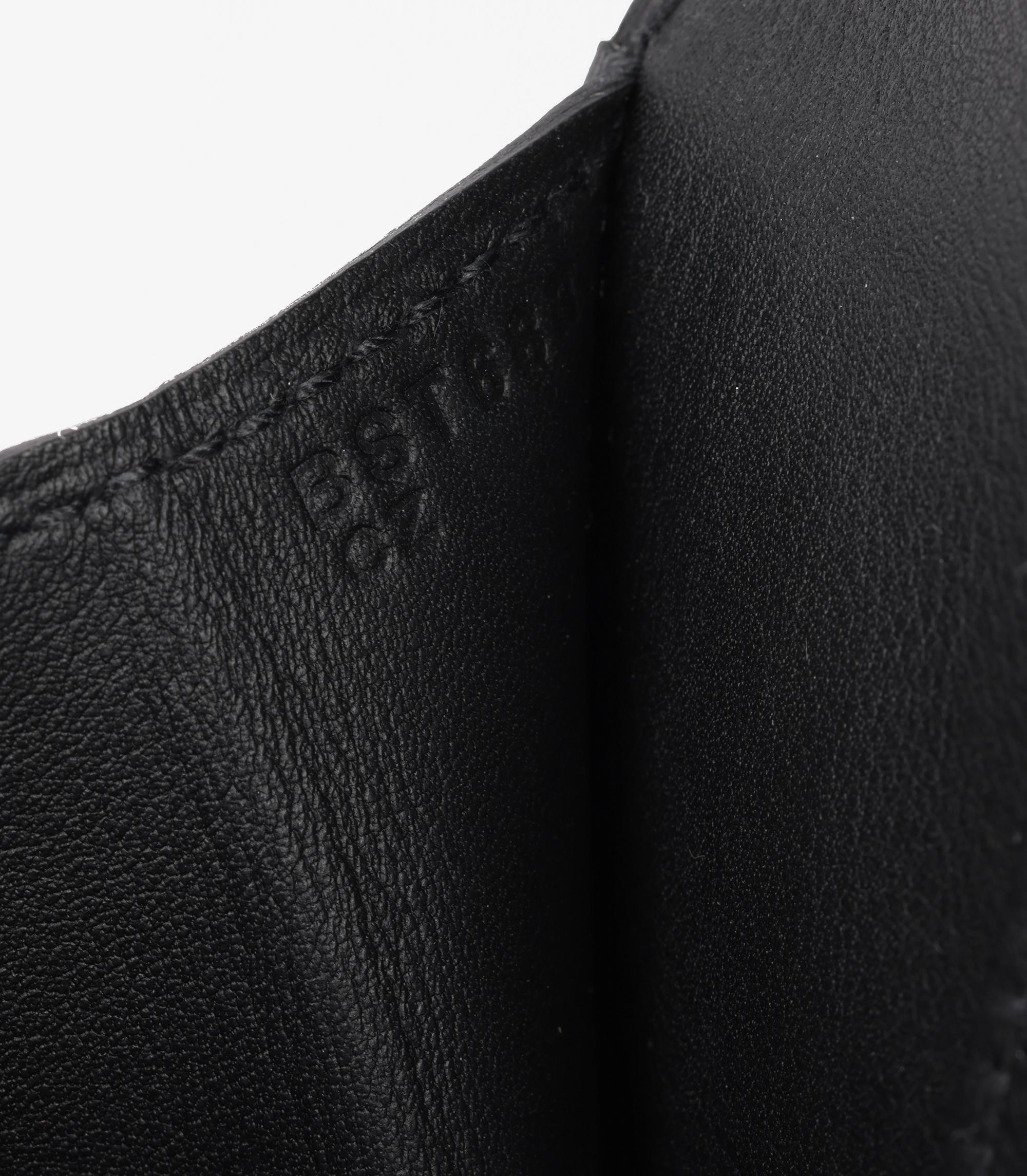 Hermès Black Swift Leather Shadow Birkin Cut Clutch en venta 4