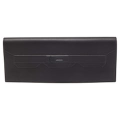 Hermes Schwarz Swift Leder Shadow Kelly Clutch