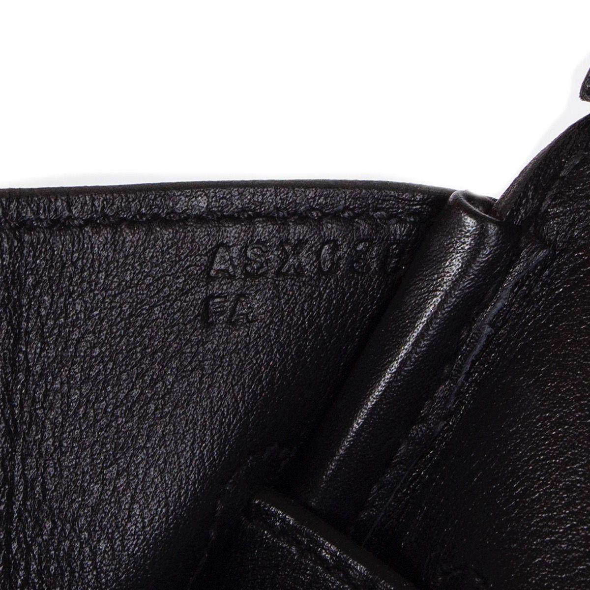 HERMES black Swift leather & Toile DE CHAMP DECHAINEE & Palladium BIRKIN 35 Bag 3