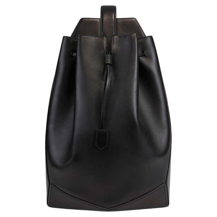 Hermès Black Swift Leather Unisex Sling Backpack For Sale at 1stDibs